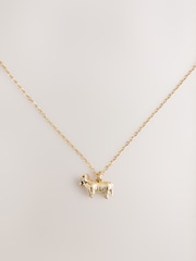 Gold Tone Hamish the Altoland Cow - Collar con colgante - Imagen 1 de 3