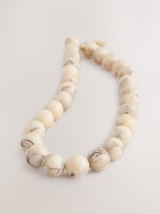 Crema - Marble Beaded Chunky Necklace - Imagen 2 de 4