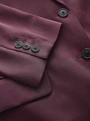 Burgundy Red Satin Blazer - Image 8 of 8