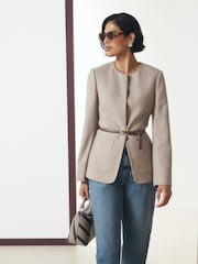 Neutraal - Kraagloze getailleerde blazer - Afbeelding 3 van 8