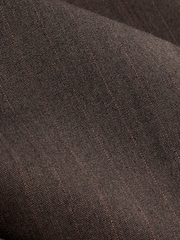 Chocolate Brown Stripe Tailored Wide Leg Trousers - Image 6 of 7
