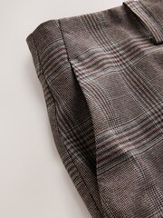 Burgundy Check Bootcut Tailored Trousers - Image 8 of 9
