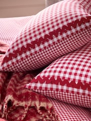 Red Gingham Reversible Bed Set - Image 2 of 6