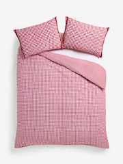 Red Gingham Reversible Bed Set - Image 5 of 6