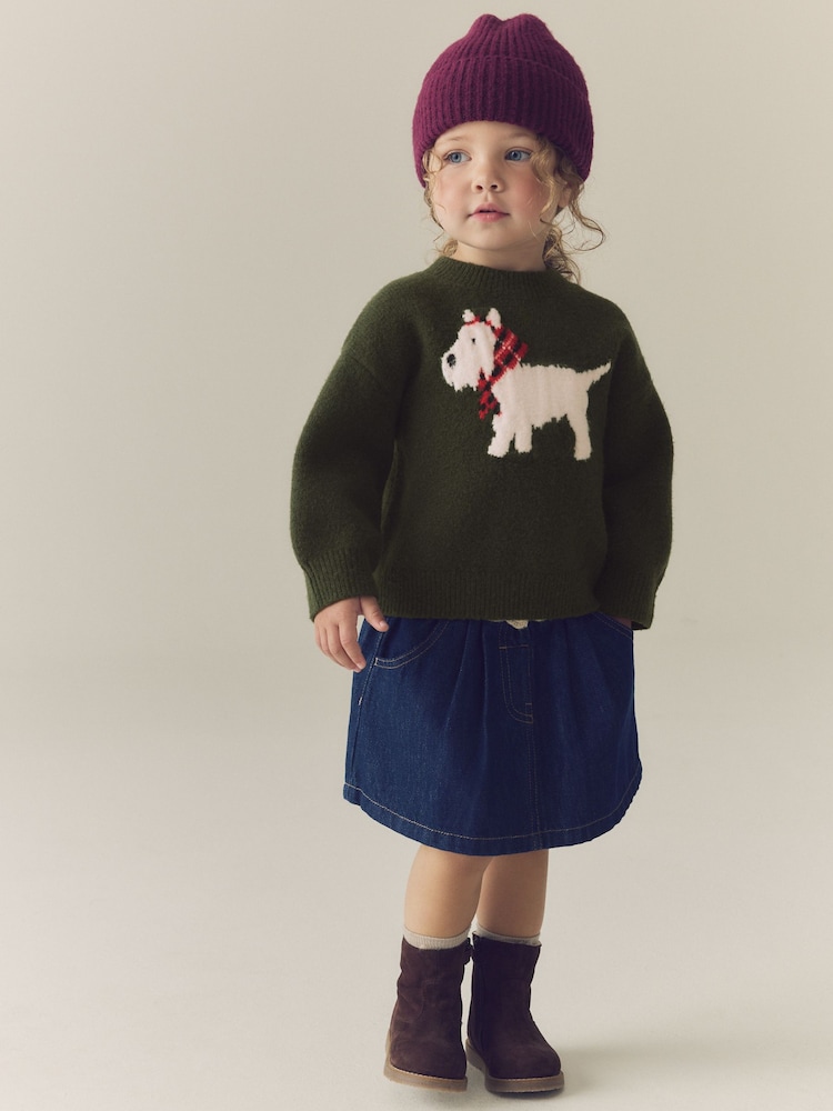Green Scotty Dog Boxy Jumper (3mths-7yrs) - Image 2 of 9 Green Scotty Dog Boxy Jumper (3mths-7yrs) - Image 2 of 9