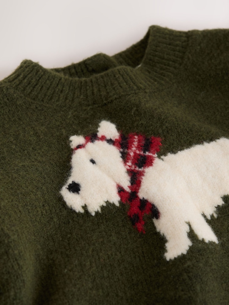 Green Scotty Dog Boxy Jumper (3mths-7yrs) - Image 9 of 9 Green Scotty Dog Boxy Jumper (3mths-7yrs) - Image 9 of 9
