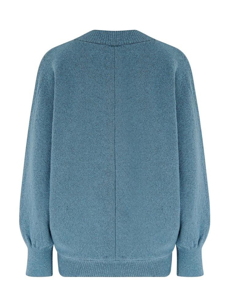 Pour Moi Blue The Cuddle Me Batwing Knit Jumper - Image 4 of 4