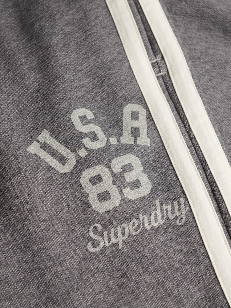 Superdry Grey Athletic Essentials Stripe Flare Joggers - Image 8 of 8