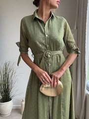 Style Cheat Khaki Daphne Shirt Dress - Image 4 of 4