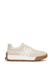 Sam Edelman Cream Langley Regular Fit Lace-Up Trainers - Image 1 of 7