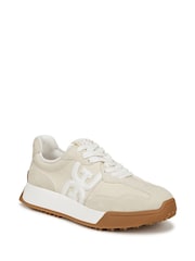 Sam Edelman Cream Langley Regular Fit Lace-Up Trainers - Image 3 of 7