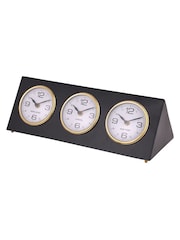 Libra Interiors Black Retro World City Desk Clock - Image 3 of 6