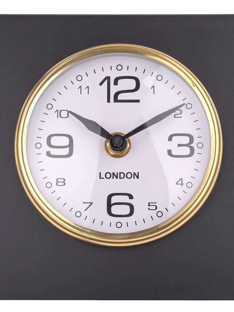 Libra Interiors Black Retro World City Desk Clock - Image 6 of 6