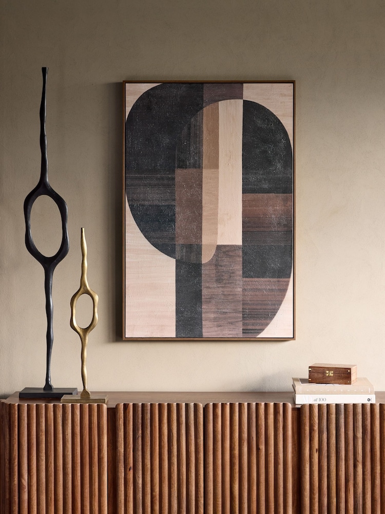 Libra Interiors Black Large Woodbridge Aluminium Abstract Sculpture Ornament - Image 2 of 2 Libra Interiors Black Large Woodbridge Aluminium Abstract Sculpture Ornament - Image 2 of 2