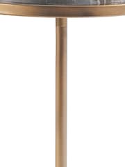 Libra Interiors Bronze Marco Royal Marble Accent Table - Image 5 of 5