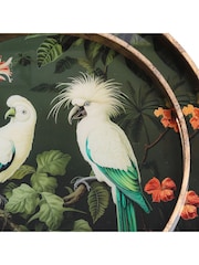 Libra Interiors Set of 2 Green Tropical Birds Trays - Image 5 of 6