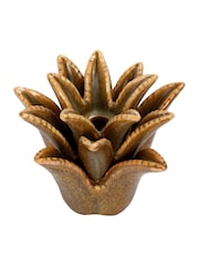 Libra Interiors Brown Tropics Medium Candle Holder - Image 3 of 5