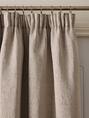 Natural Heavyweight Chenille Super Thermal Pencil Pleat Door Curtain - Image 3 of 4