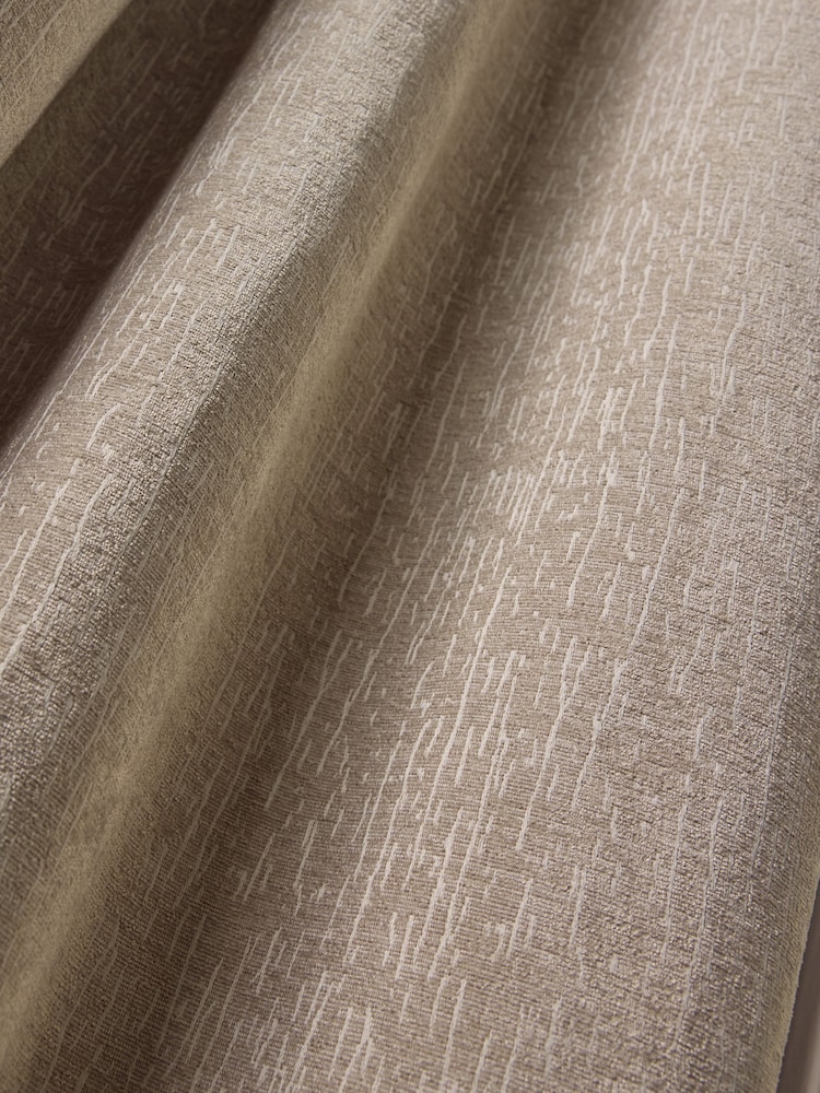 Natural Heavyweight Chenille Super Thermal Pencil Pleat Door Curtain - Image 4 of 4 Natural Heavyweight Chenille Super Thermal Pencil Pleat Door Curtain - Image 4 of 4