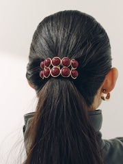 Burgundy Red Resin Hair Bobble - Image 1 of 4