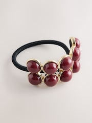 Burgundy Red Resin Hair Bobble - Image 2 of 4