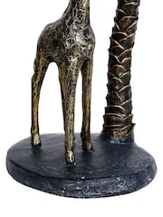 Libra Interiors Gold Palm Candle Stick with Giraffe - Image 6 of 6