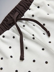 The Set 4 Pack Cotton Blend Long Sleeve T-Shirt and Long Leg Pyjamas Chocolate Brown/Cream/Light Brown/Spot - Image 10 of 11