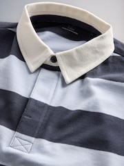 The Set 2 Pack Rugby Stripe Long Sleeve Tops Navy/Burgundy - Image 4 of 5