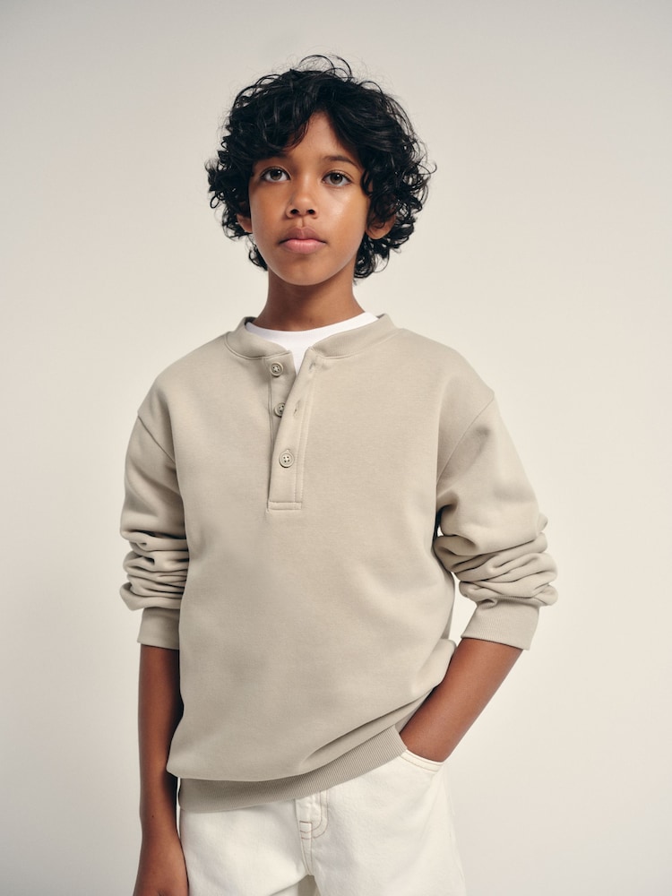 The Set 3 Pack Sweat Henley Tops - Image 1 de 11