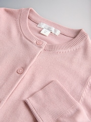The Set 3 Pack Knitted Cardigans Pink/Cream/Brown - Image 6 of 6