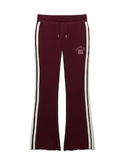 Superdry Red Ath Essentials Stripe Flare Joggers - Image 6 of 8