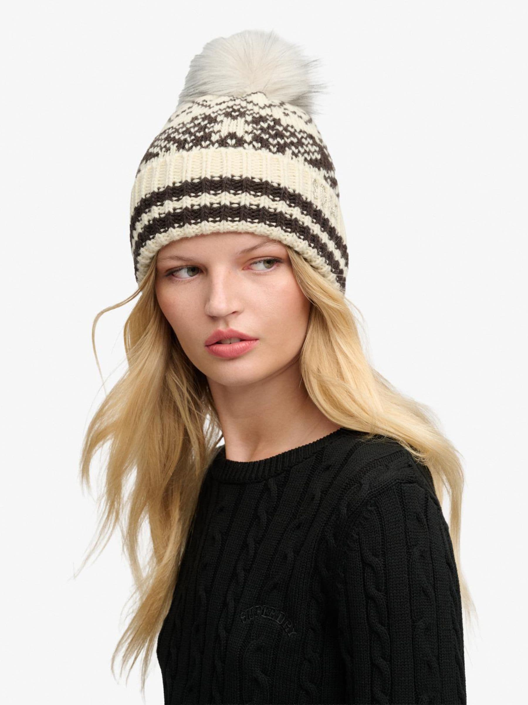 Superdry Women's Natural Outdoors Fairisle Beanie Hat - Image 1