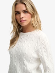 Superdry Cream Essentials Cable Jumper - Image 2 of 5