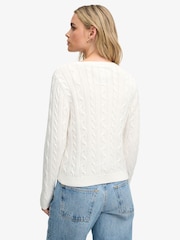Superdry Cream Essentials Cable Jumper - Image 3 of 5