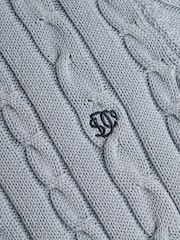Superdry Light Blue Essentials Cable Jumper - Image 7 of 7