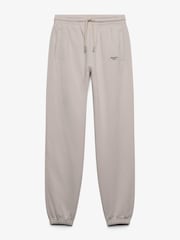 Superdry Grey Signature Emb Cuffed Joggers - Image 1 of 2