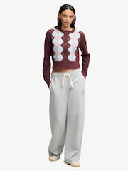 Superdry Purple Argyle Cardigan - Image 1 of 5