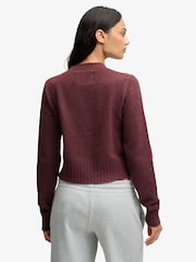 Superdry Purple Argyle Cardigan - Image 3 of 5