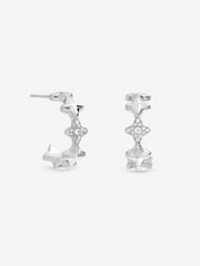 Inicio Sterling Silver Plated Celestial Star Hoop Earrings - Image 4 of 4