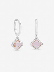 Inicio Vintage Rose Clover Charm Huggie Hoops - Εικόνα 1 του 1