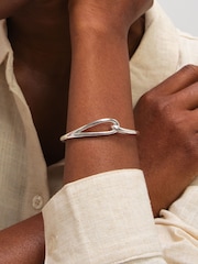 Inicio Silver Tone Polished Open Link Cuff - Gift Bracelet - Image 3 of 3