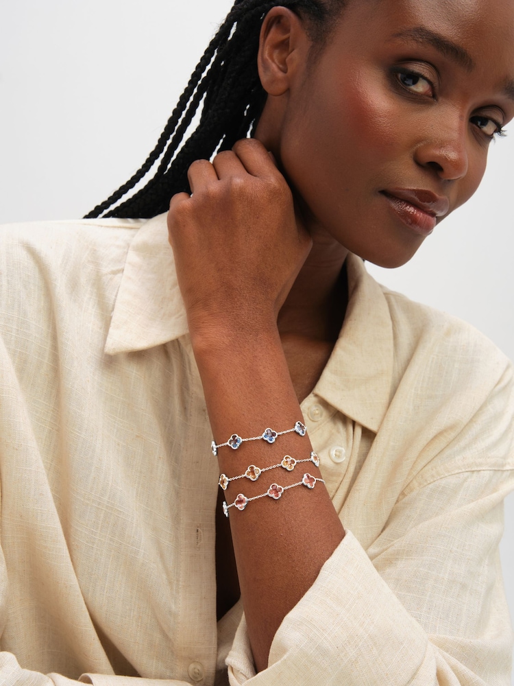 Inicio Light Sapphire Clover Bracelet Gift Bracelets - Imagen 2 de 3