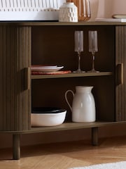 Birlea Walnut Axel 2 Door Fluted Sideboard - Image 3 of 9