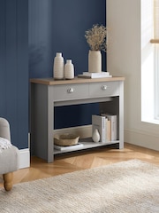 Birlea Grey Highgate 2 Drawer Console Table - Image 1 of 5