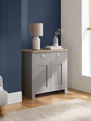 Birlea Grey Highgate 2 Door 2 Drawer Sideboard - Image 1 of 6