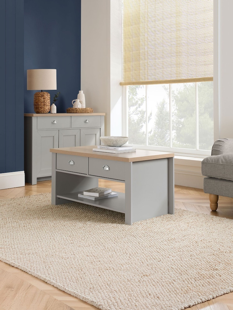 Birlea Grey Highgate 2 Drawer Coffee Table - Image 1 of 4