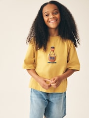 Ochre Soy Oversized Graphic Print T-Shirt (3-16yrs) - Image 2 of 8