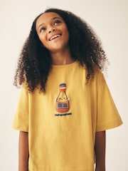 Ochre Soy Oversized Graphic Print T-Shirt (3-16yrs) - Image 4 of 8