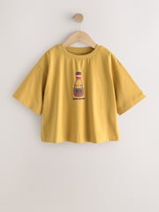 Ochre Soy Oversized Graphic Print T-Shirt (3-16yrs) - Image 5 of 8