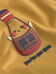 Ochre Soy Oversized Graphic Print T-Shirt (3-16yrs) - Image 7 of 8